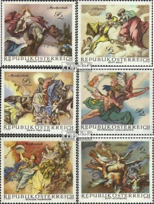 Produktbild von Briefmarken Österreich 1968 Mi 1278-1283 (kompl.Ausg.) gestempelt Fresken