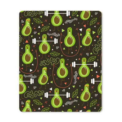 Produktbild von MuchoWow® Mauspad Mousepad Avocado - Fitness - Muster 30x40 cm - Mousepads - Maus Mat - Pad - Mausunterlage - Mausmatten