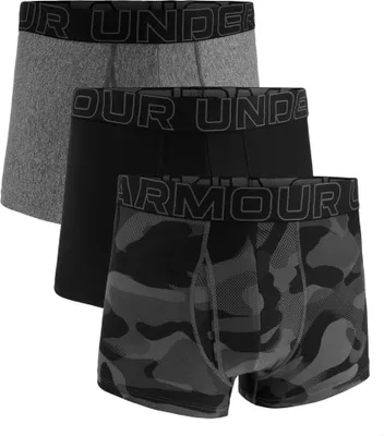 Produktbild von UNDER ARMOUR Herren Boxershorts, 3er Pack - Performance Tech Trunks - Novelty 3'', Camouflage, Stretch Schwarz/Grau M