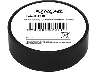 Produktbild von XTREME PVC Isolierband Schwarz 15mm x 10m, 0,13mm, elektrisch, bis 80°C