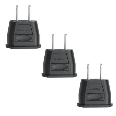 Produktbild von EAZY CASE Reiseadapter Europa zu America, Steckdosenadapter kompakt in Schwarz