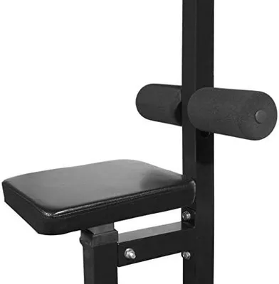 Produktbild von Kraftstation mit Langhantel- und Kurzhantelset, 60,5 kg, für Krafttraining mit Hantelbank, Kabelzug und Beincurler