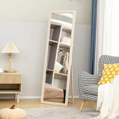 Productafbeelding van Full Body Spiegel - Staande Spiegel - Wandspiegel - Lichte Spiegel - Klassieke Spiegel - 160 x 50 cm