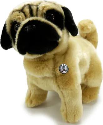 Produktbild von Mops Kuscheltier Hund stehend 25 cm - Plüschtier Bulldogge TASSILO