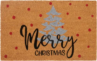 Zdjęcie produktu dla Gruba wycieraczka świąteczna 40x70cm MERRY CHRISTMAS, mata wejściowa