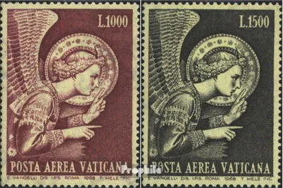 Produktbild von Briefmarken Vatikanstadt 1968 Mi 536-537 (kompl.Ausgabe) gestempelt Flugpost