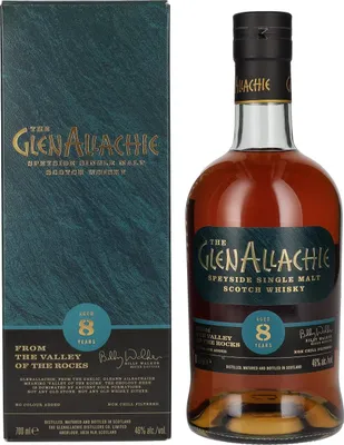 Image de The GlenAllachie 8 Years Old Speyside Single Malt 46% Vol. 0,7l en boîte cadeau