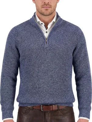 Produktbild von New Zealand blauer Pullover meliert normale Passform