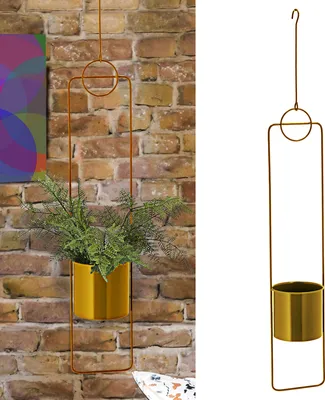 Produktbild von Pflanztopf gold Blumentopf Blumenampel zum Hängen mit Haken