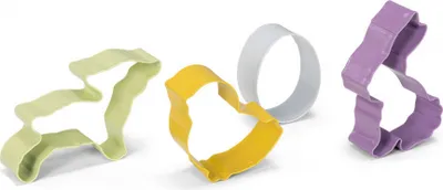 Produktbild von Patisse Ausstechformen "Ostern Bunt", 4er Set - Motive Lamm/Hase/Küken/Ei