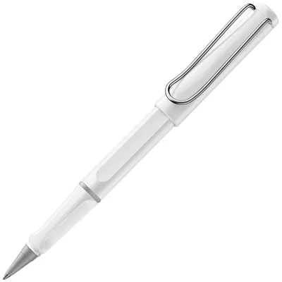 Productafbeelding van LAMY Tintenroller Safari, wit, met vulpen-inktpatroon, blauw, ergonomisch ontwerp, geschikt voor vulpennen met uitwisbare inkt