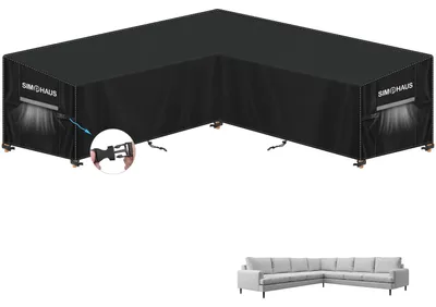 Obrázok produktu pre Ochranný obal na záhradný nábytok, tvar V, vodeodolný, materiál Oxford 420D, rozmery 315x315x99x80/60 cm, plachta na zakrytie