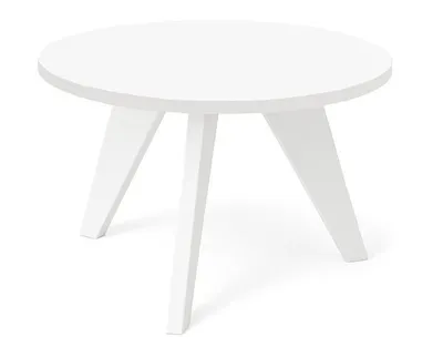 Zdjęcie produktu dla DEKORI_INTERIORS, stolik kawowy LORA, 60 cm – minimalistyczny, lekki i ponadczasowy do nowoczesnych wnętrz (dąb biały/biały)