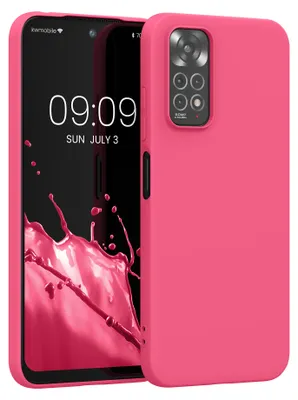 Produktbild von kwmobile Hülle für Xiaomi Redmi Note 11 / Note 11S TPU Case - Handyhülle unterstützt kabelloses Laden, flexible Schutzhülle, gummiertes Cover in