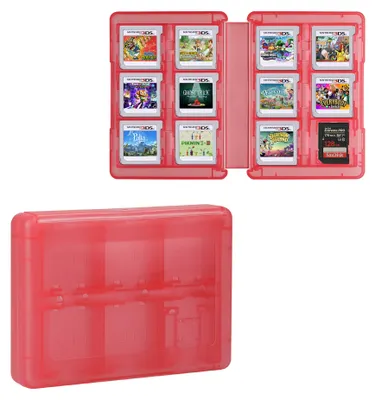 Produktbild von kwmobile Aufbewahrungsbox für Spiel-Kartuschen kompatibel mit Nintendo 3DS Box - Spiele Hülle für bis zu 22 Spiele und Zubehör - Altrosa