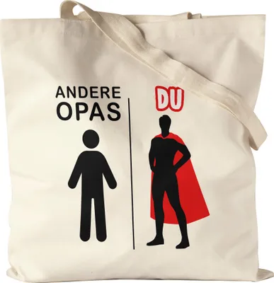 Produktbild von Andere Opas Du Jutebeutel Stoffbeutel Canvas Superheld Mein Held Dankeschön Geschenkidee Lustig Humor