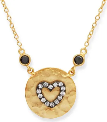 Produktbild von Vergoldete Unique 925 Silberkette mit Herzanhänger SN0236