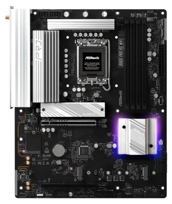 Produktbild von Asrock B860 Pro RS WiFi, Intel, LGA 1851 (Socket V1), Intel Core Ultra (Series 2), DDR5-SDRAM, 256 GB, DIMM