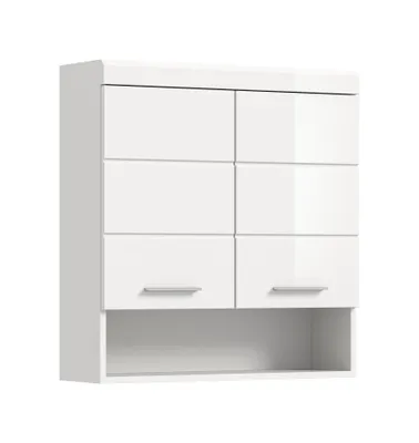 Produktbild von Hängeschrank mit kratzfester Oberfläche, pflegeleichte Hochglanz Front, Breite 74 cm, weiß, furnling Scott
