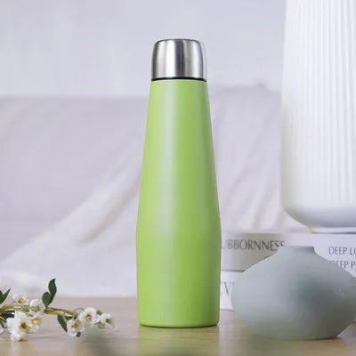 Productafbeelding van Ibenzoa® roestvrijstalen drinkfles 500 ml (18/8) – dubbelwandig, vacuümgeïsoleerd, houdt 8 uur warm / 10 uur koud, BPA-vrij, lekvrij, ideaal voor sport en dagelijks gebruik
