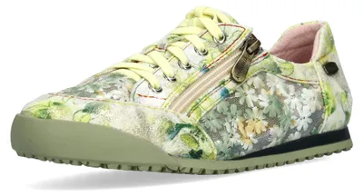 Produktbild von Laura Vita Damen Sneaker Mesh Stickerei Glitzer Textil TIVANAO 05, Größe:41 EU, Farbe:Gelb