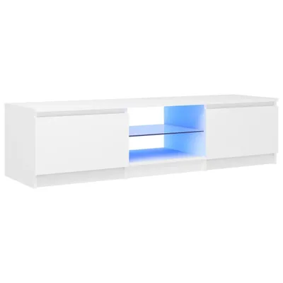 Produktbild von TV-Schrank mit LED-Leuchten Weiß 140x40x36 cm