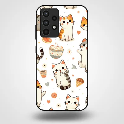 Produktbild von Smartphonica Handytasche für Samsung Galaxy A52 5G mit Katzendruck - TPU Rückseite Abdeckung Fall Katzen Design