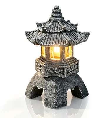 Japanische Pagode Steinfiguren für den Garten 26x17 cm
