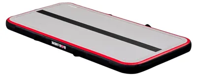 Produktbild von AirMat Carbon | AirFloor mit Fußpumpe | Große Turnmatte | Yoga und Fitness | Transportabel | Für den Außenbereich geeignet | 10 cm Höhe | 100 cm x 200 cm | Schwarz-Rot