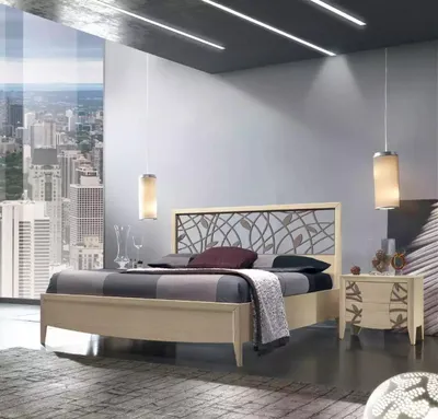 Immagine prodotto di Letto 2x comodino camera da letto design 3 pezzi set completo nuovo beige