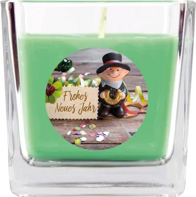 Zdjęcie produktu dla Świeca zapachowa HS Candle "New Year" w słoiku - wiele motywów do wyboru, świeca zapachowa jako idealna dekoracja noworoczna