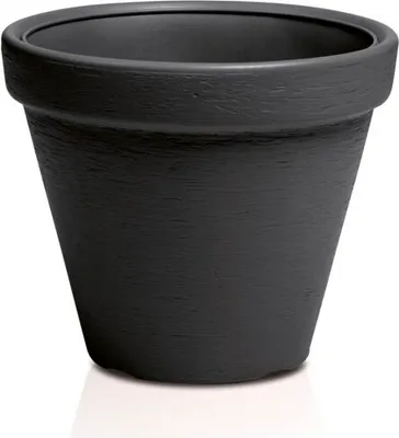 Produktbild von Pflanzkübel "Classic Tower" in Anthrazit, massive Ausführung. Maße ØxH in cm: 40x34