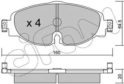 Produktbild von CIFAM Bremsbeläge Satz Vorne Bremsklötze für VW Golf VII Schrägheck (5G1, BQ1, BE1, BE2) 822-950-0