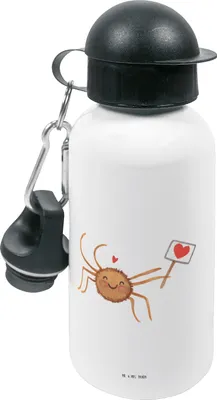 Produktbild von Mr. & Mrs. Panda Trinkflasche Spinne Agathe Motivation - Weiß - Geschenk, für den Kindergarten, Kinder, Kita, Glück, Vertrauen, Dankeschön, Wasserflasche, Trinkbehälter