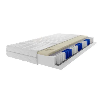 Zdjęcie produktu dla Materac dwustronny pocketowy Barnet 200x200 cm termopianka Visco hipoalergiczny z 7 strefami komfortu H3 grubość 19 cm
