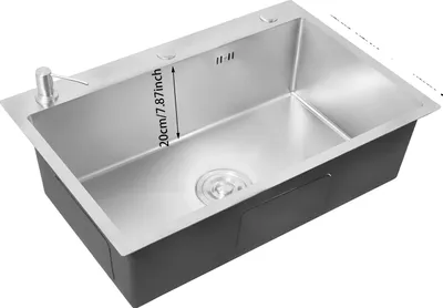 Immagine prodotto di Lavello da cucina, acciaio inox, design moderno, argento