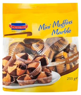 Zdjęcie produktu dla KuchenMeister mini muffinki biszkopt marmurkowy z niskotłuszczowym kakao 255g
