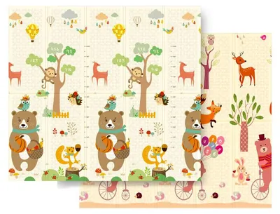 Immagine prodotto di Rebel RBY-2200-3, materassino pieghevole in schiuma per bambini, 200 x 180 cm, motivo: bosco
