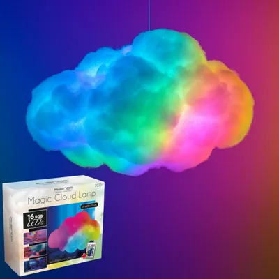 Obrázek produktu pro Kouzelná 3D lampa s mraky a dálkovým ovládáním - noční světlo RGB s 16 barvami a 4 úrovněmi světla - k vidění na TikToku - bezdrátová LED lampa do dětského pokoje - náladové osvětlení 25x20x15 cm - dekorace do dětského pokoje