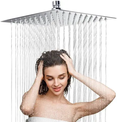 Produktbild von Regendouchekop aus Edelstahl mit Wasserbeschraunungsfunktion