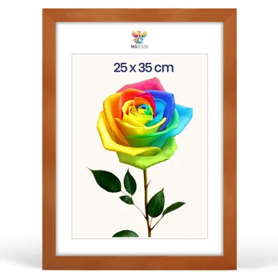 Produktbild von MG Design Bilderrahmen Lackiert 25x35 cm - Echtholzrahmen mit Acrylglas, hoch/quer, zum Aufhängen & Aufstellen