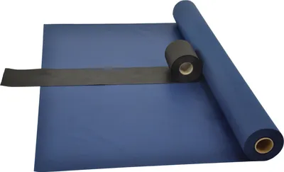 Produktbild von Sensalux Kombi-Set 1 Tischdeckenrolle 1,18m x 25m blau + Tischläufer 15cm schwarz