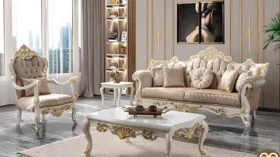 Produktbild von Couch Sofagarnitur Dreisitzer Sessel Sofa Garnitur Grau Polstersofa