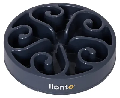 Produktbild von lionto Anti-Schling-Napf für Hunde & Katzen, Ø 20 cm, Höhe 5 cm, rutschfest, grau