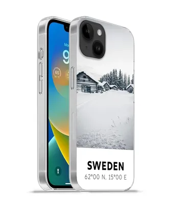 Produktbild von MuchoWow® Handyhülle Schutzhülle Hülle für Apple iPhone 14 Plus - Soft case Schweden - Schnee - Bäume Silikon Softcase Handy Hülle - Abbildung