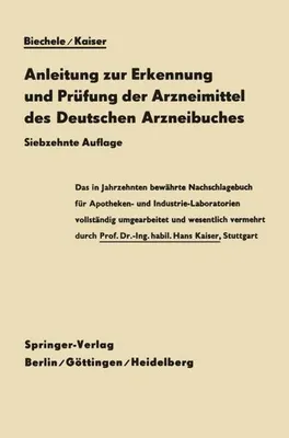 Immagine prodotto di Anleitung zur Erkennung und Prüfung der Arzneimittel des Deutschen Arzneibuches