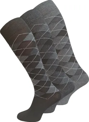 Produktbild von Cotton Prime® Comfort KNIESTRÜMPFE 3 Paar, mit Karos 43-46 anthrazit