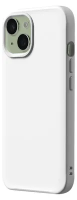Imagen del producto de Funda Rhinoshield SolidX para iPhone 15 Plus, compatible con carga inalámbrica, color blanco