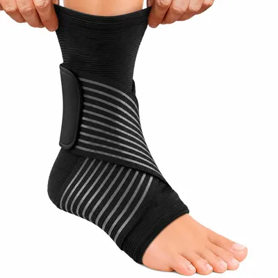 Produktbild von Sprunggelenkbandage mit verstellbarem Riemen, atmungsaktive Knöchelbandage zur Stabilisierung, für Achillessehne & Plantarfasziitis