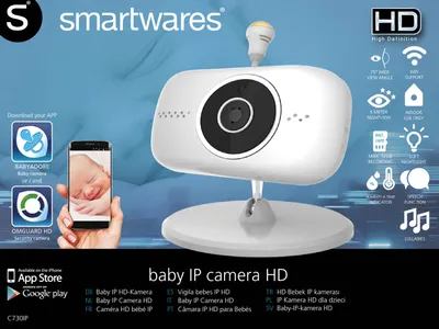 Image de Caméra IP réseau, capteur de température et d'humidité, veilleuse IOS + Android